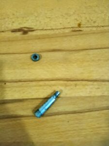 Der Splint der Kurbel von Martins Tretlager